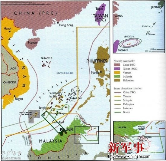 与中国有岛屿争端的南海周边国家的底牌曝光图片